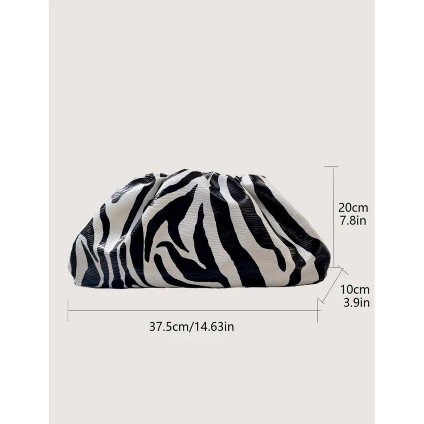 Xena Zebra Print Oversized Clutch