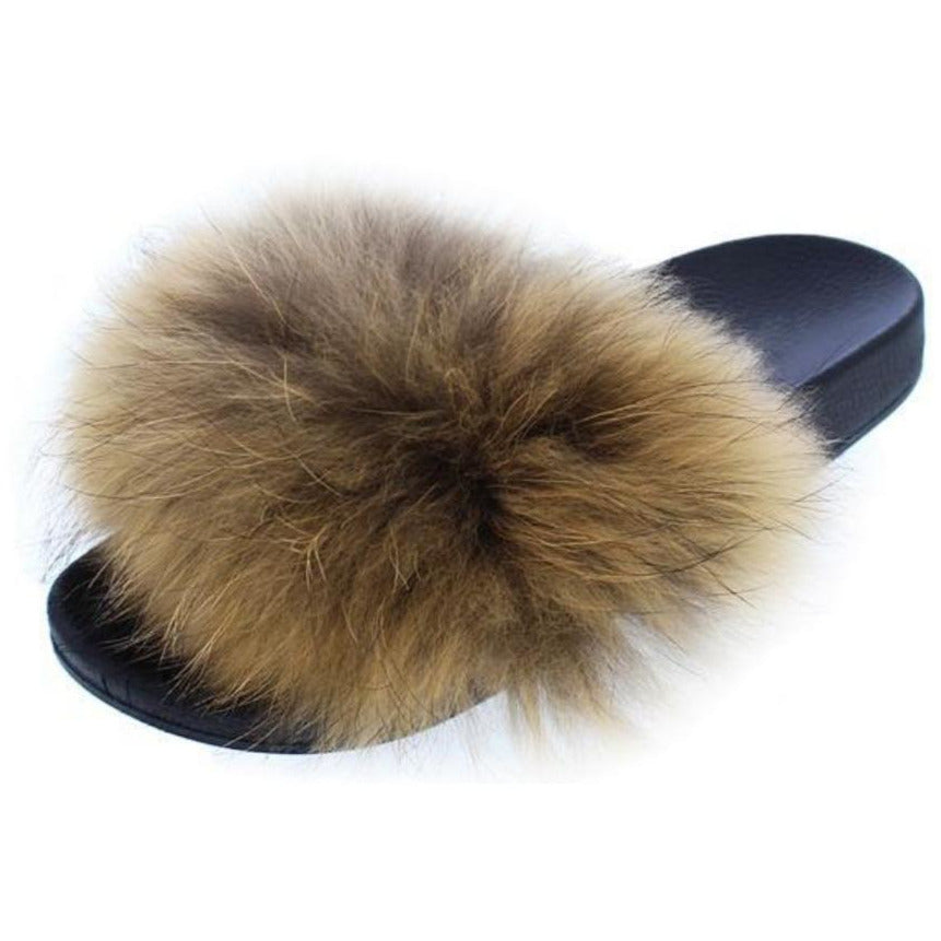 Coretta Fur Slide